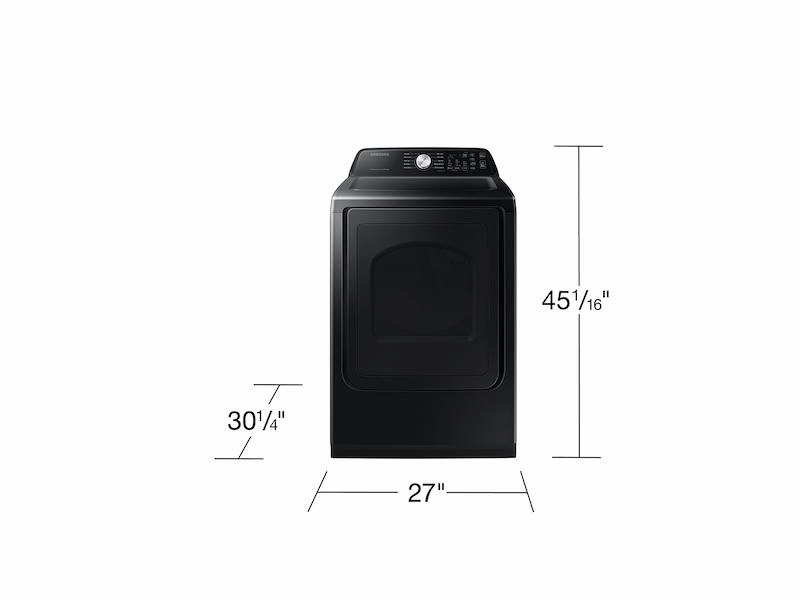 Samsung DVG47CG3500V 7.4 Cu. Ft. Smart Gas Dryer With Sensor Dry In Brushed Black