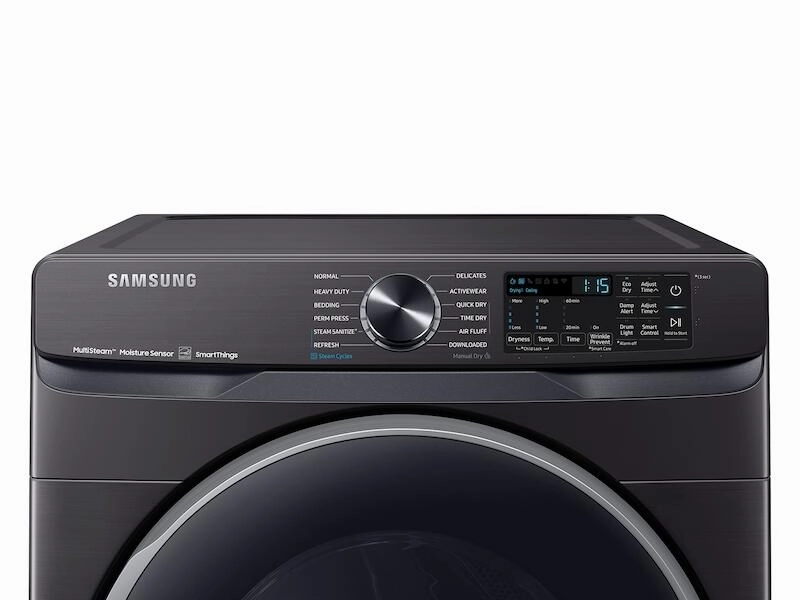 Samsung DVG50A8500V 7.5 Cu. Ft. Smart Gas Dryer With Steam Sanitize  In Brushed Black