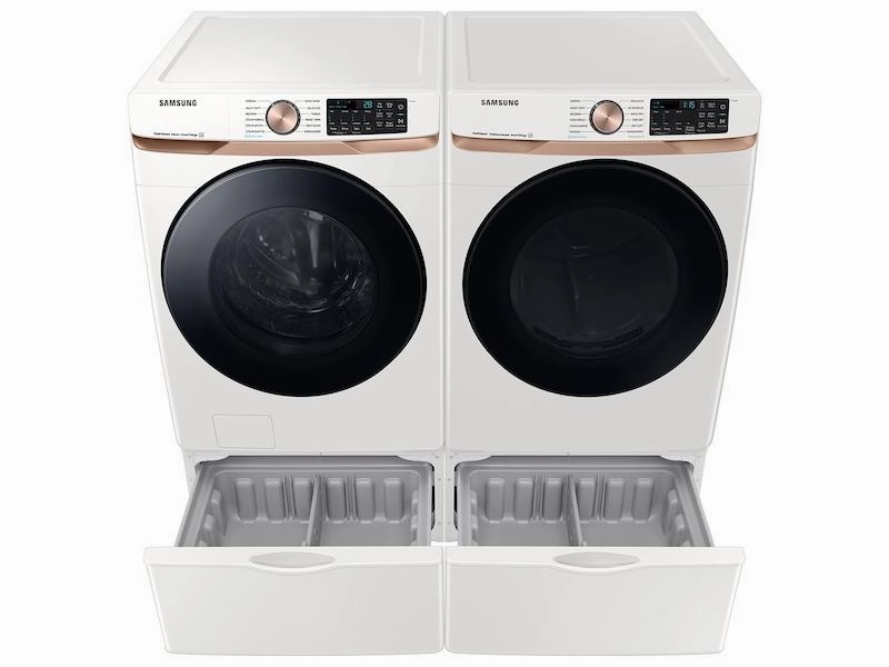 Samsung DVG50BG8300E 7.5 Cu. Ft. Smart Gas Dryer With Steam Sanitize  And Sensor Dry In Ivory
