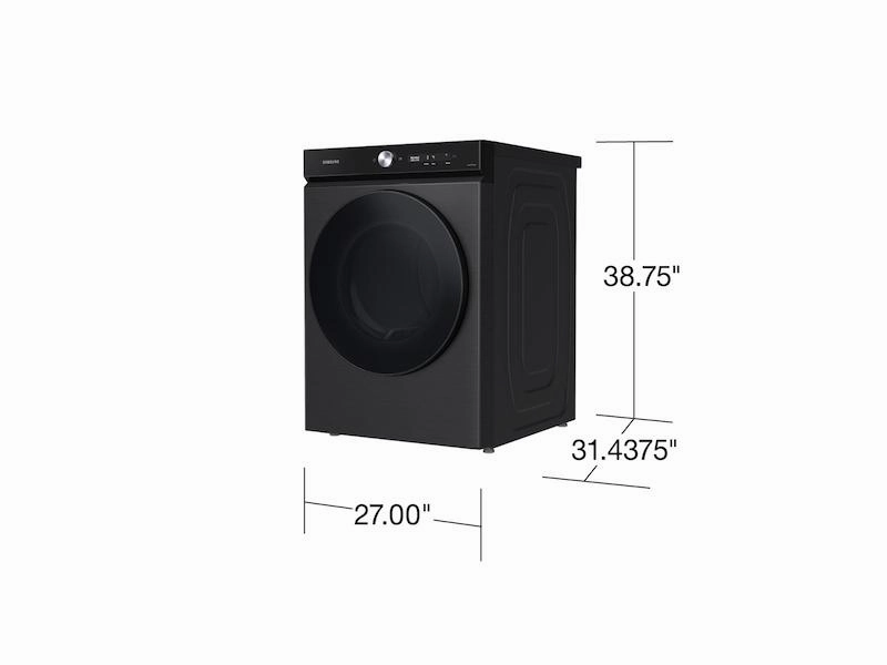 Samsung DVG53BB8700V Bespoke 7.6 Cu. Ft. Ultra Capacity Gas Dryer With Super Speed Dry And Ai Smart Dial In Brushed Black