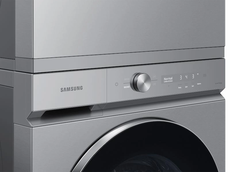 Samsung DVG53BB8900T Bespoke 7.6 Cu. Ft. Ultra Capacity Gas Dryer With Ai Optimal Dry And Super Speed Dry In Silver Steel