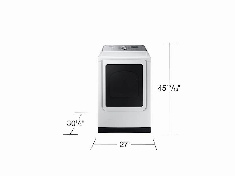 Samsung DVG54CG7150W 7.4 Cu. Ft. Smart Gas Dryer With Pet Care Dry And Steam Sanitize  In White