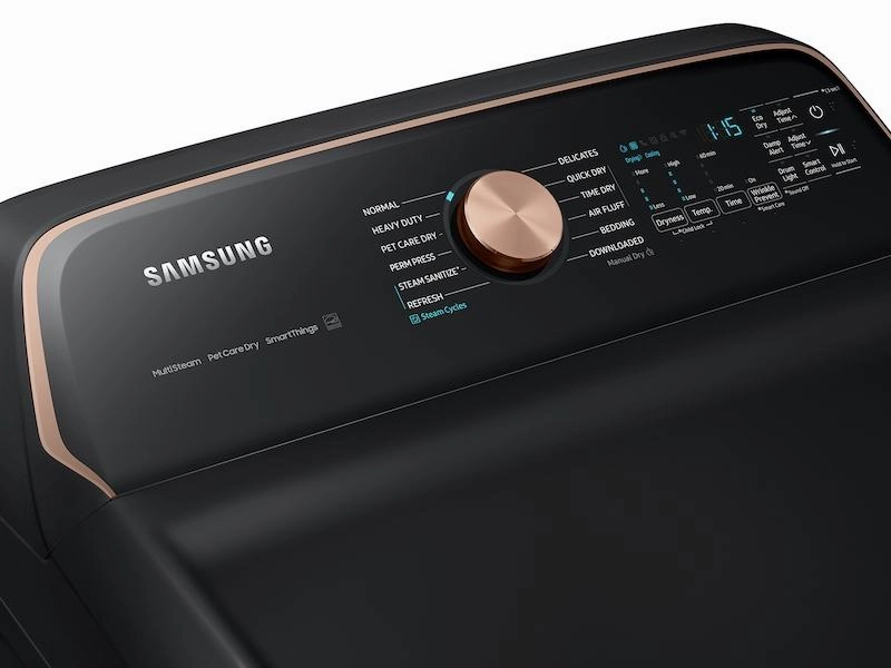Samsung DVG54CG7550V 7.4 Cu. Ft. Smart Gas Dryer With Pet Care Dry And Steam Sanitize  In Brushed Black