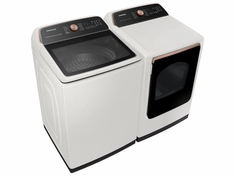 Samsung DVG55A7300E 7.4 Cu. Ft. Smart Gas Dryer With Steam Sanitize  In Ivory