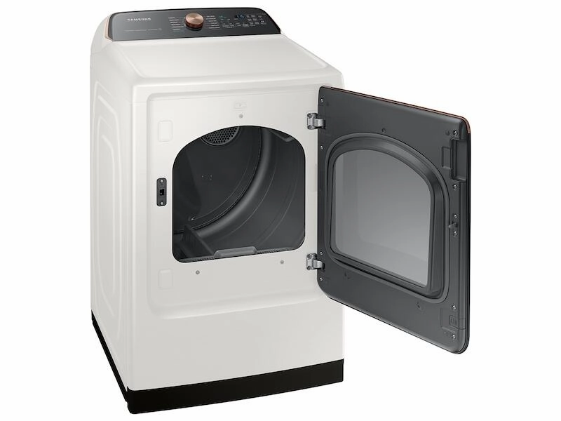 Samsung DVG55A7300E 7.4 Cu. Ft. Smart Gas Dryer With Steam Sanitize  In Ivory