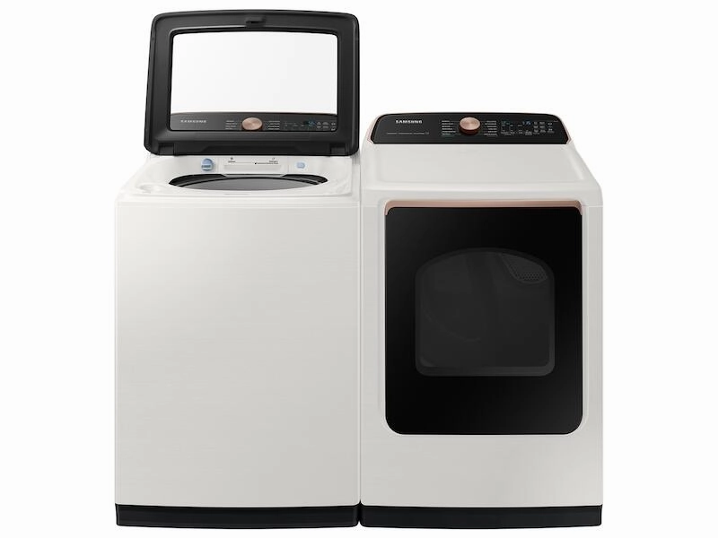 Samsung DVG55A7300E 7.4 Cu. Ft. Smart Gas Dryer With Steam Sanitize  In Ivory