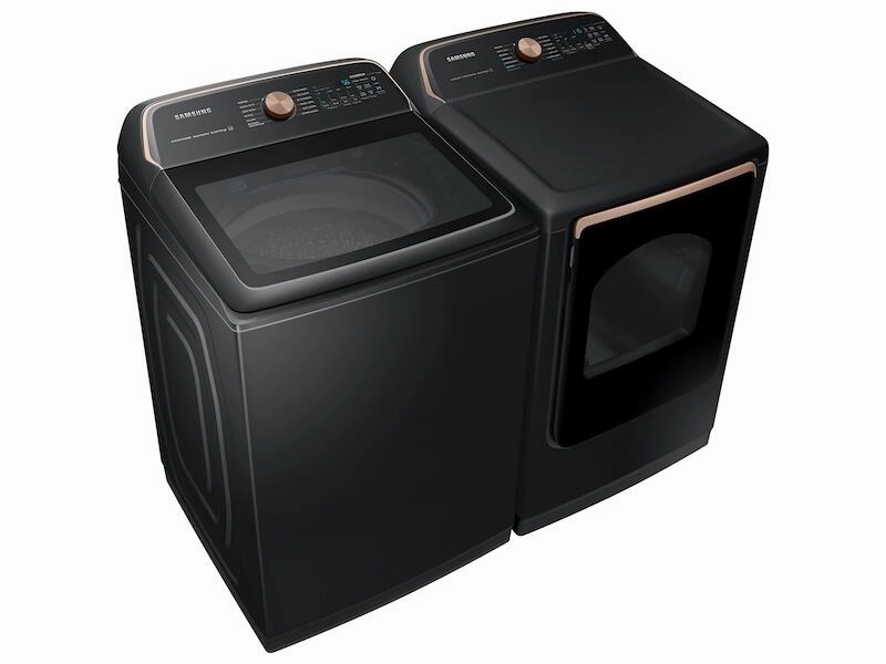 Samsung DVG55A7700V 7.4 Cu. Ft. Smart Gas Dryer With Steam Sanitize  In Brushed Black