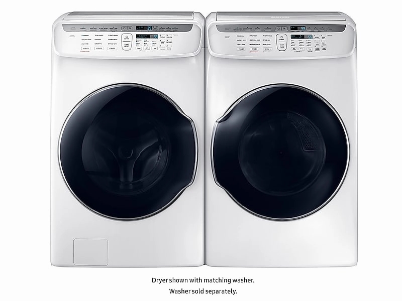Samsung DVG55M9600W 7.5 Cu. Ft. Smart Gas Dryer With Flexdry&#8482; In White