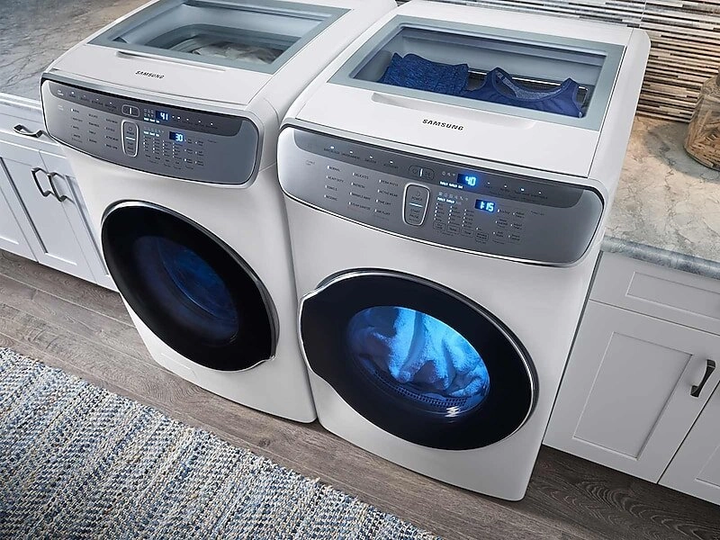 Samsung DVG60M9900W 7.5 Cu. Ft. Smart Gas Dryer With Flexdry&#8482; In White