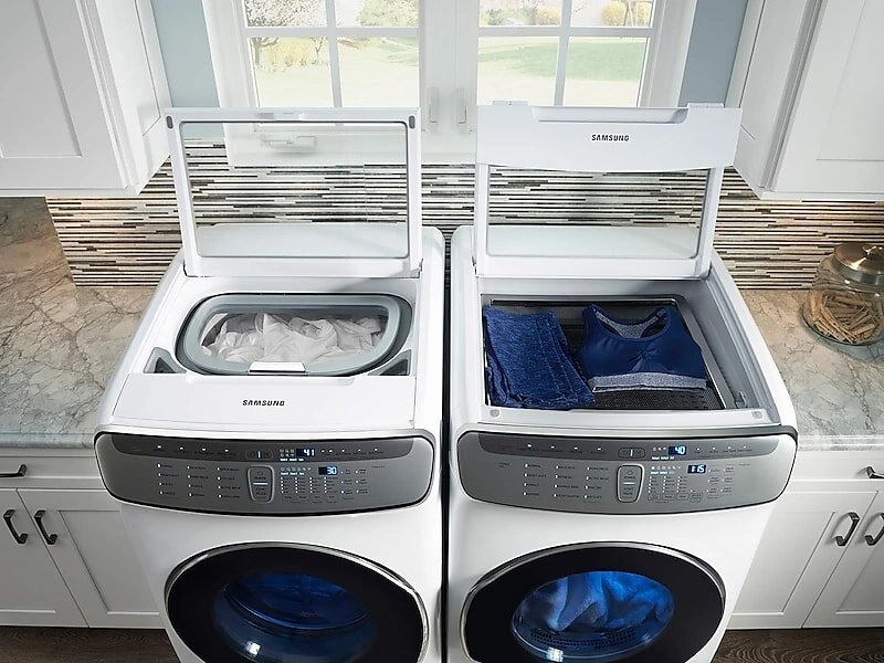 Samsung DVG60M9900W 7.5 Cu. Ft. Smart Gas Dryer With Flexdry&#8482; In White