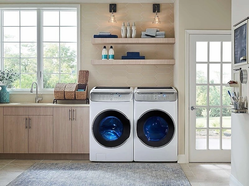 Samsung DVG60M9900W 7.5 Cu. Ft. Smart Gas Dryer With Flexdry&#8482; In White