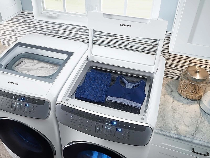 Samsung DVG60M9900W 7.5 Cu. Ft. Smart Gas Dryer With Flexdry&#8482; In White