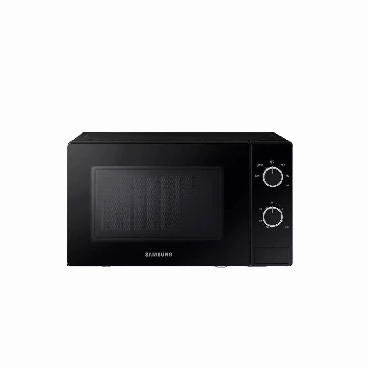 Samsung Microwave Oven, 20Lit, Full Glass Door, Metallic Edge, Dual Dial, 700 Watts, Black