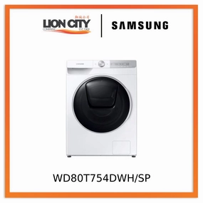 Samsung WD80T754DWH/SP, Washer Dryer, 8/6KG, 4 Ticks, with QuickDrive