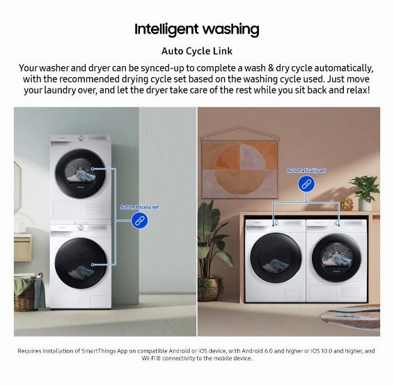 Samsung WD90T634DBN/SP Front Load Washer Dryer (9/6KG)