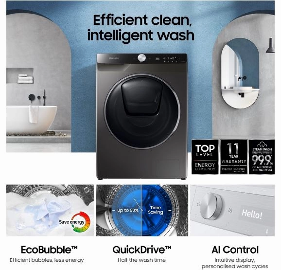 Samsung WD95T984DSX/SP QuickDrive 9.5Kg Washer Dryer