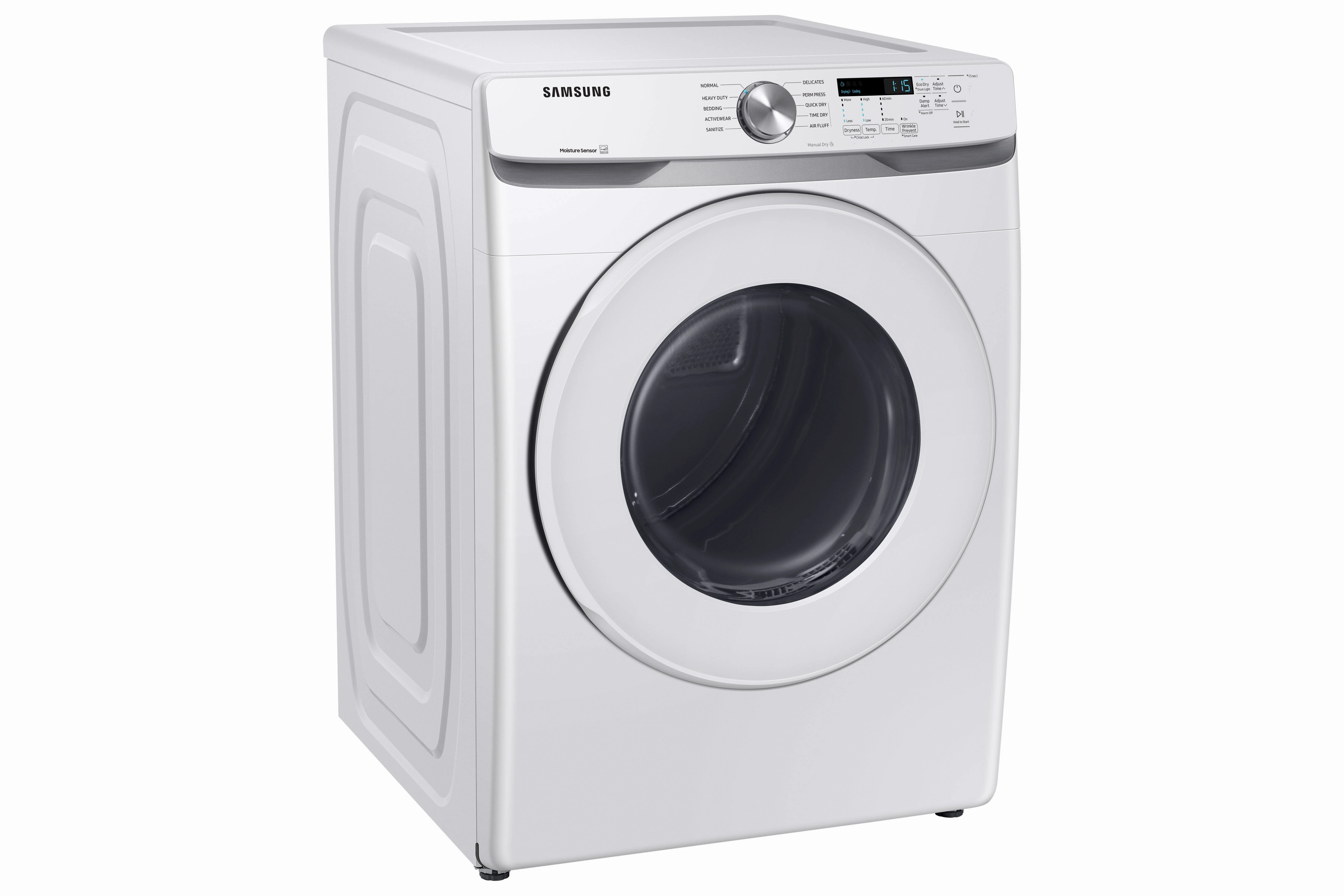 Samsung White Front Load Electric Dryer with Shallow Depth (7.5 Cu.Ft) - DVE45T6005W/AC