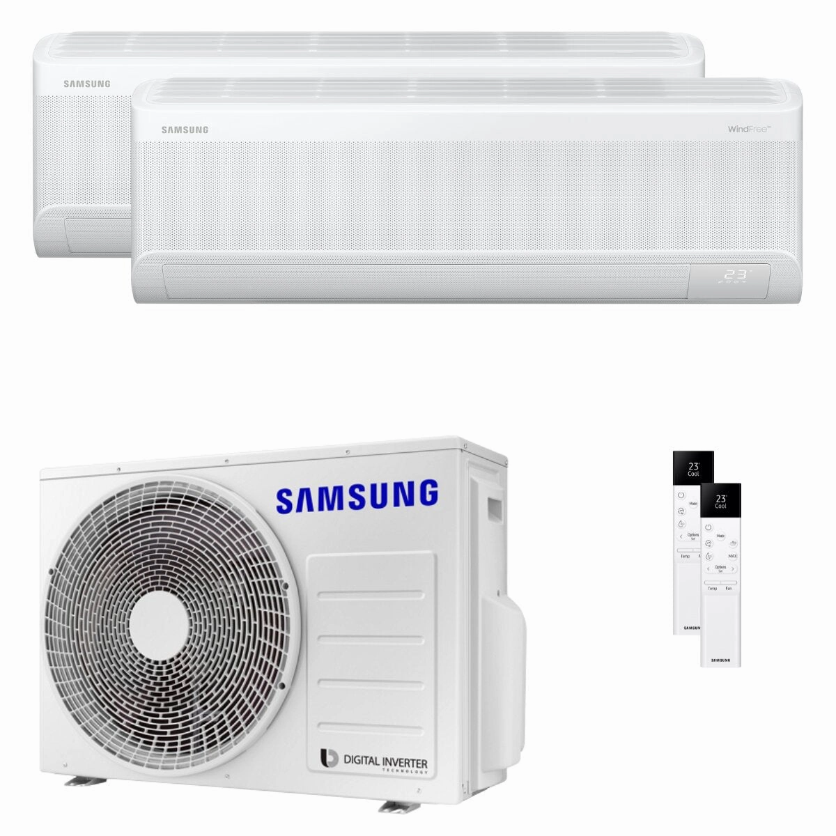 Samsung Windfree Avant S2 dual split 9000 18000 BTU inverter A   wifi air conditioner external unit 5.2 kW