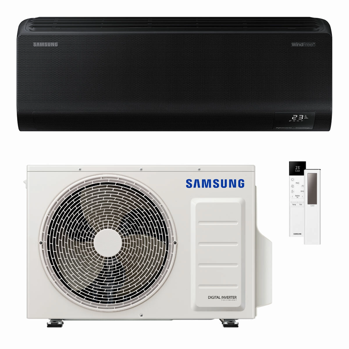 Samsung WindFree Black Air Conditioner 9000 BTU R32 Inverter WiFi A   /A  