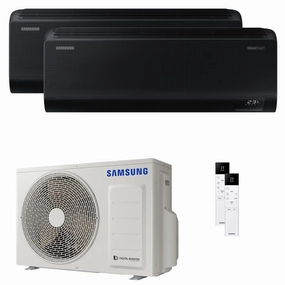 Samsung Windfree Black dual split 7000 9000 BTU inverter A    wifi air conditioner 4 kW external unit