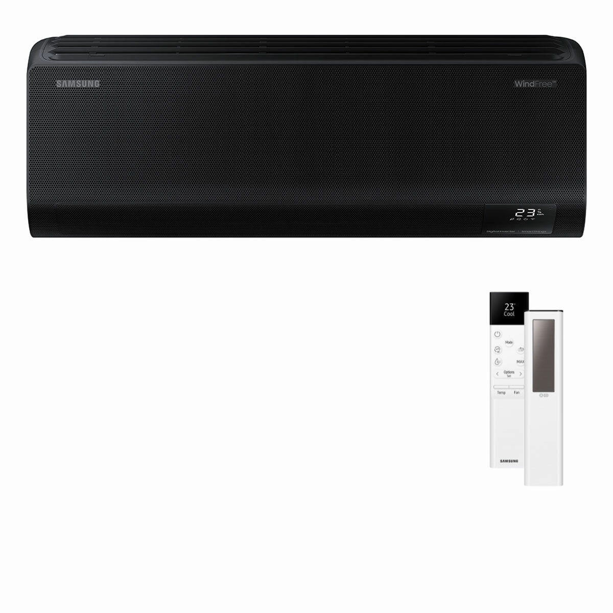 Samsung Windfree Black trial split air conditioner 7000 12000 12000 BTU inverter A   wifi external unit 6.8 kW