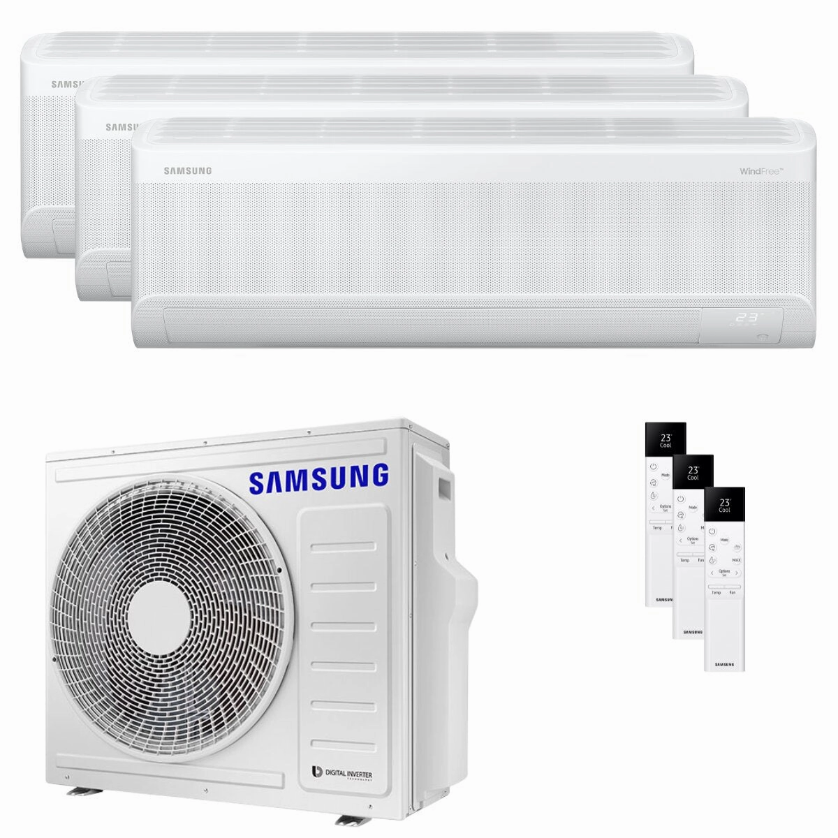 Samsung Windfree Elite S2 trial split air conditioner 7000 9000 12000 BTU inverter A   wifi external unit 6.8 kW