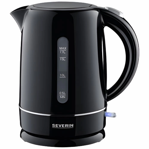 Severin Kettle Automatic Steam Stop, On/Off button, 1.7Lit, 2200Watts, Black