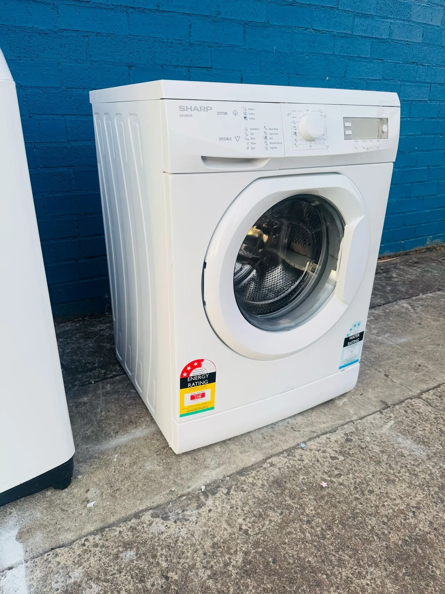 **SHARP 8 KGS FRONT LOADER WASHING MACHINE**