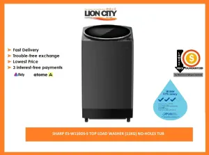 SHARP ES-W110DS-S TOP LOAD WASHER (11KG) NO-HOLES TUB