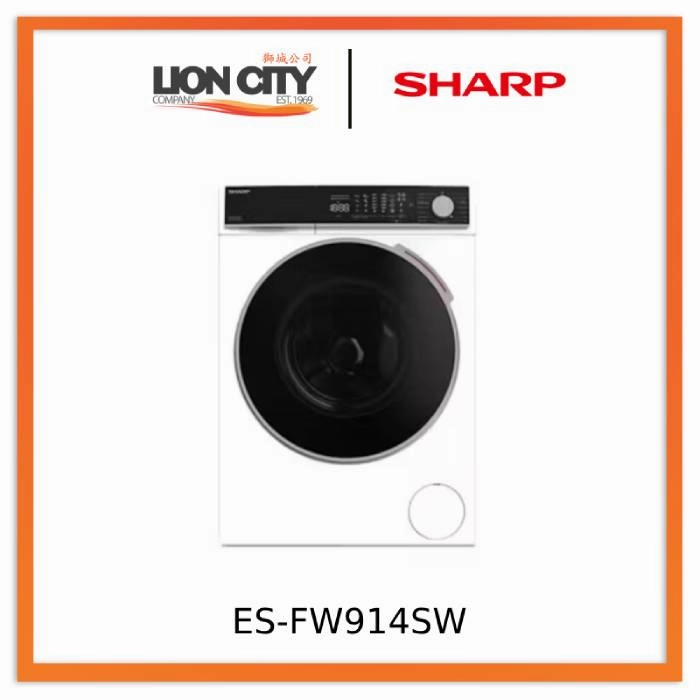 Sharp ES-FW914SB/SW 9 KG Front Load Washer - Black/White