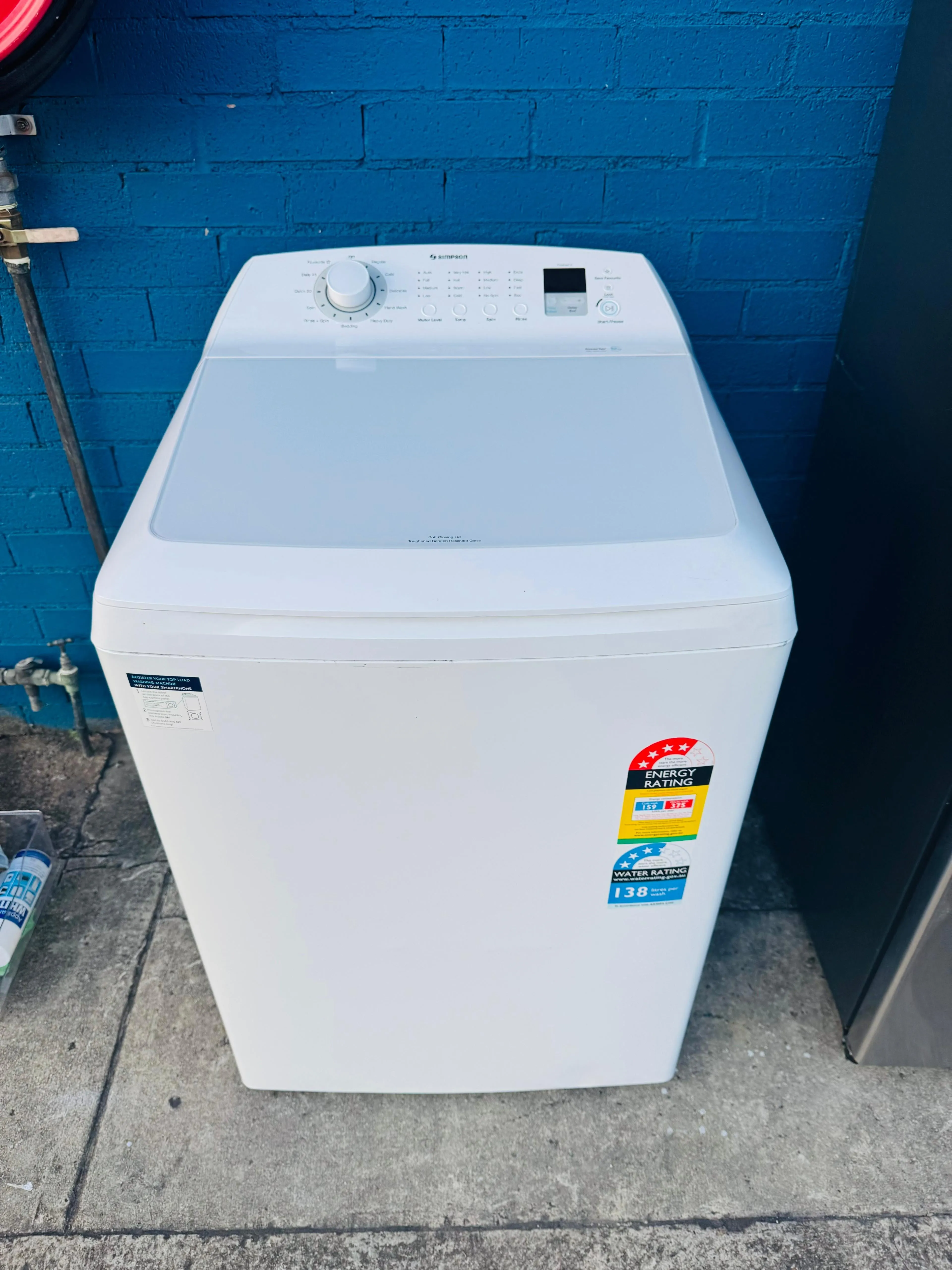 **SIMPSON 12KGS TOP LOADER WASHING MACHINE**