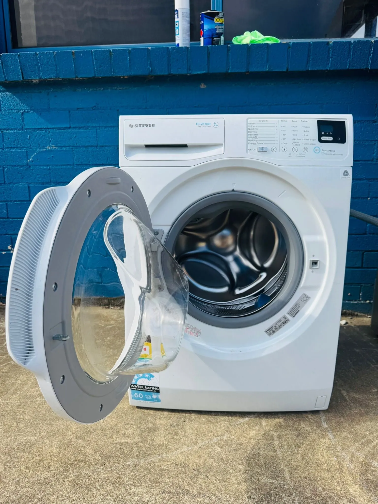 **SIMPSON 7 KGS FRONT LOADER WASHING MACHINE**