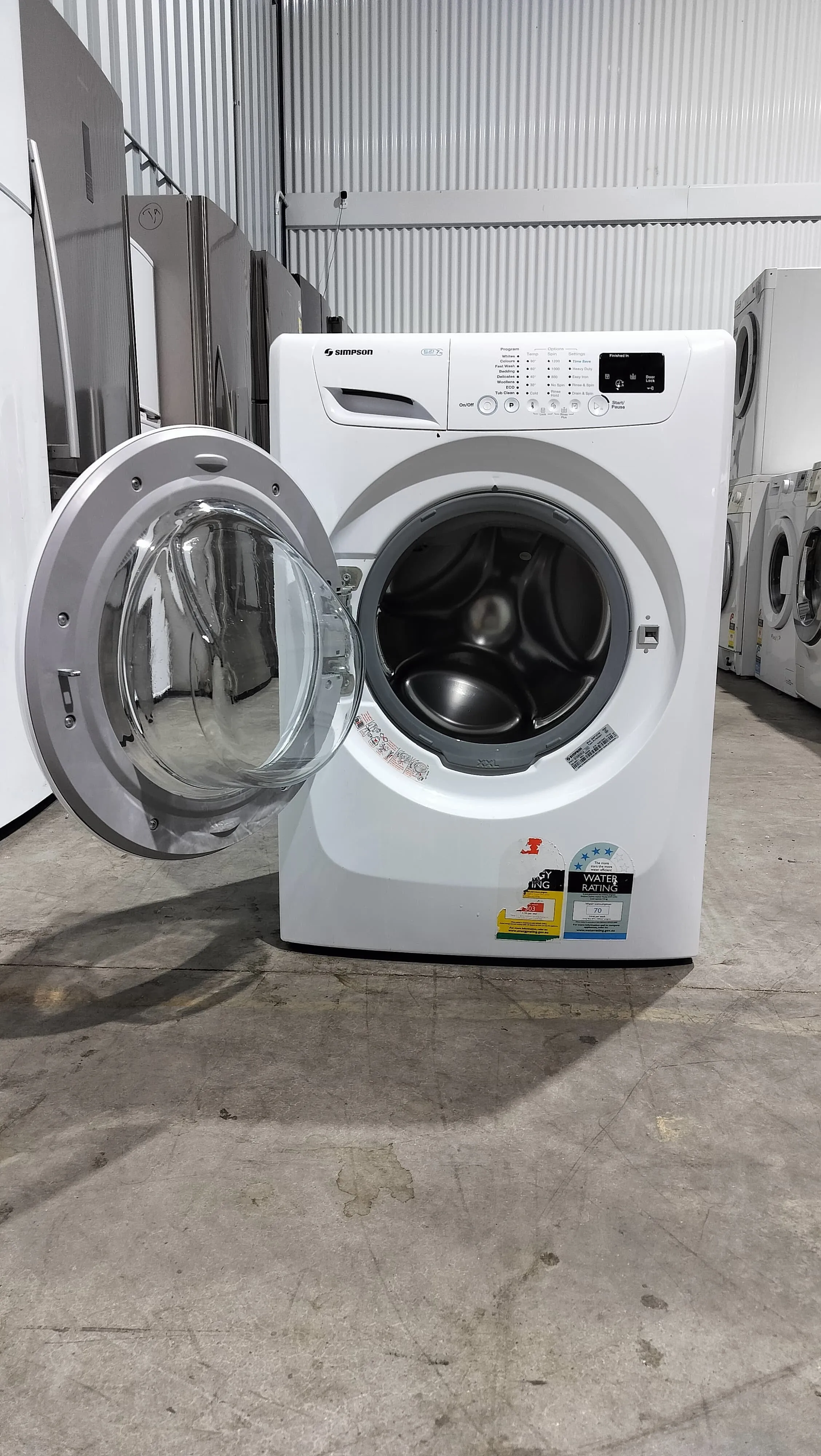 **SIMPSON 7kg FRONT LOADER WASHING MACHINE**