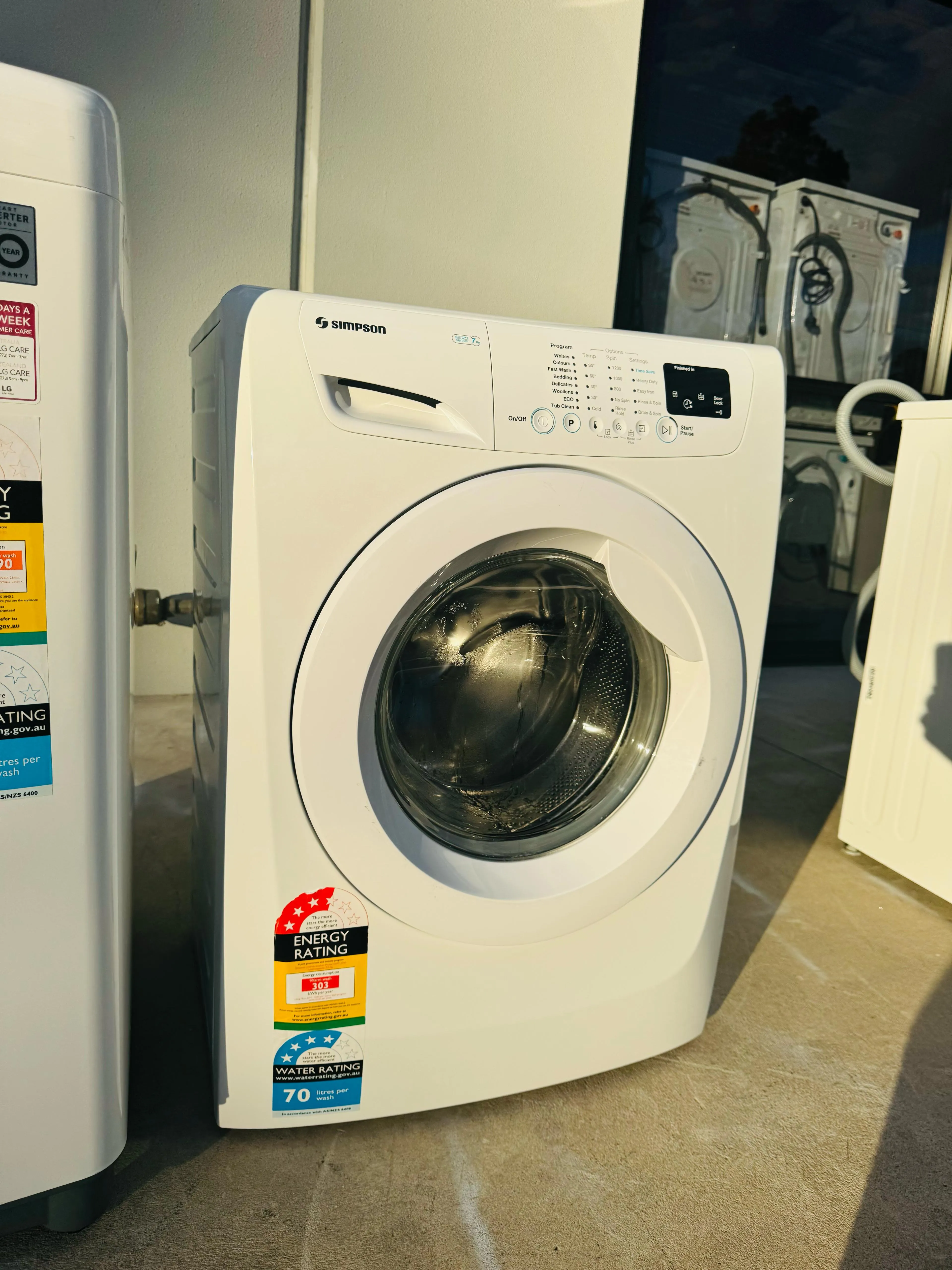 **SIMPSON 7KGS FRONT LOADER WASHING MACHINE** FREE DELIVERY