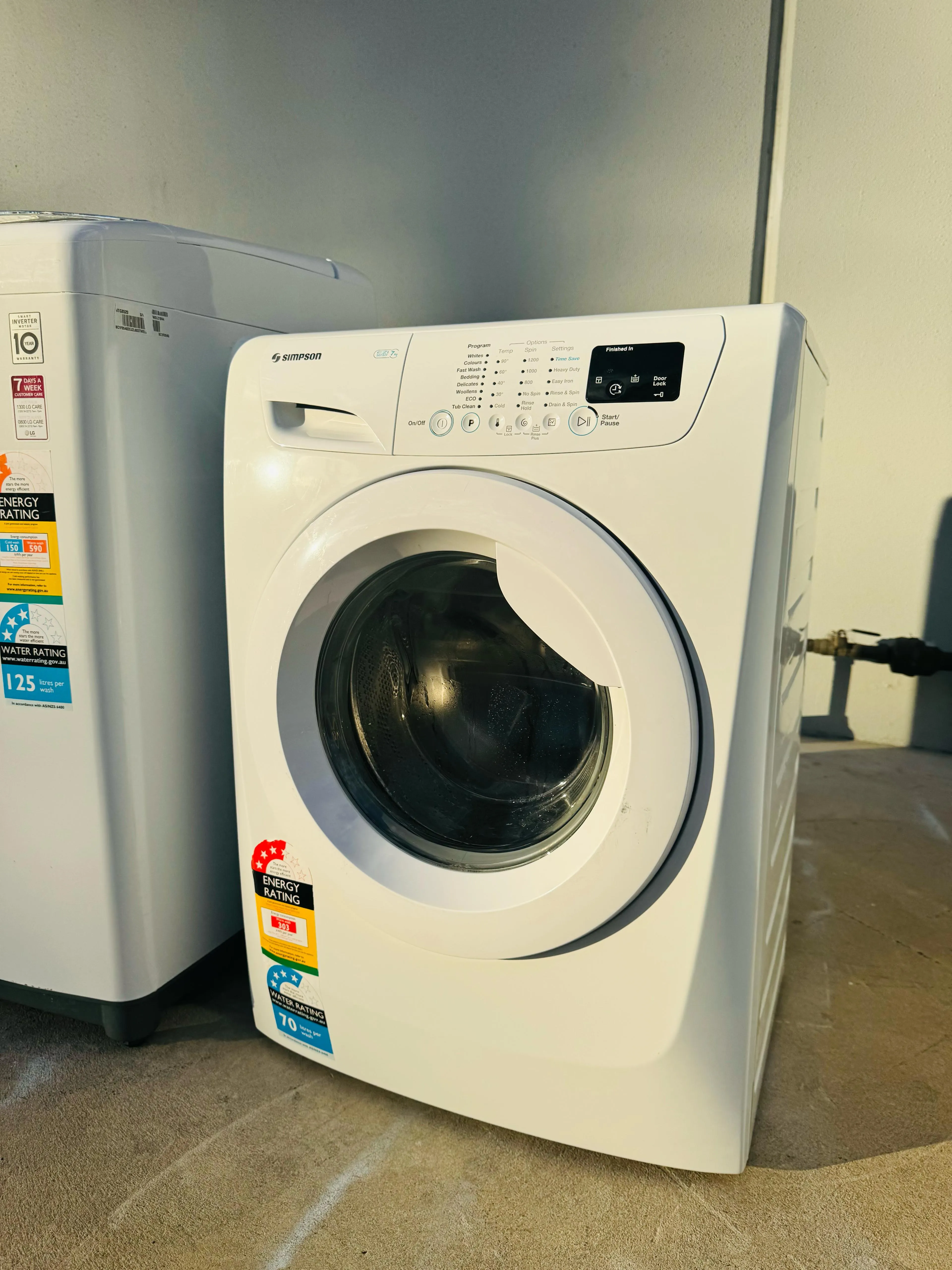 **SIMPSON 7KGS FRONT LOADER WASHING MACHINE** FREE DELIVERY