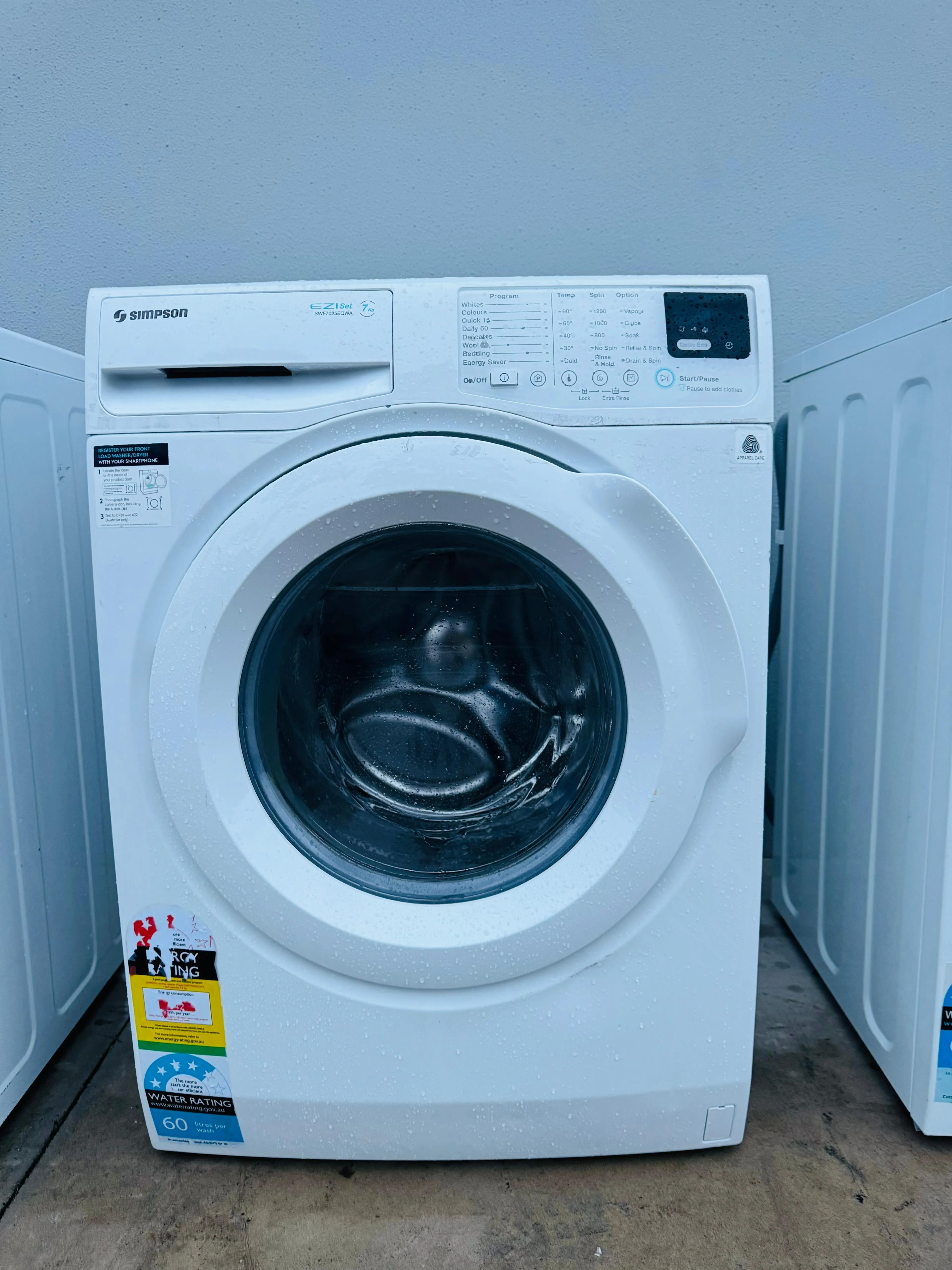 **SIMPSON 7KGS FRONT LOADER WASHING MACHINE**