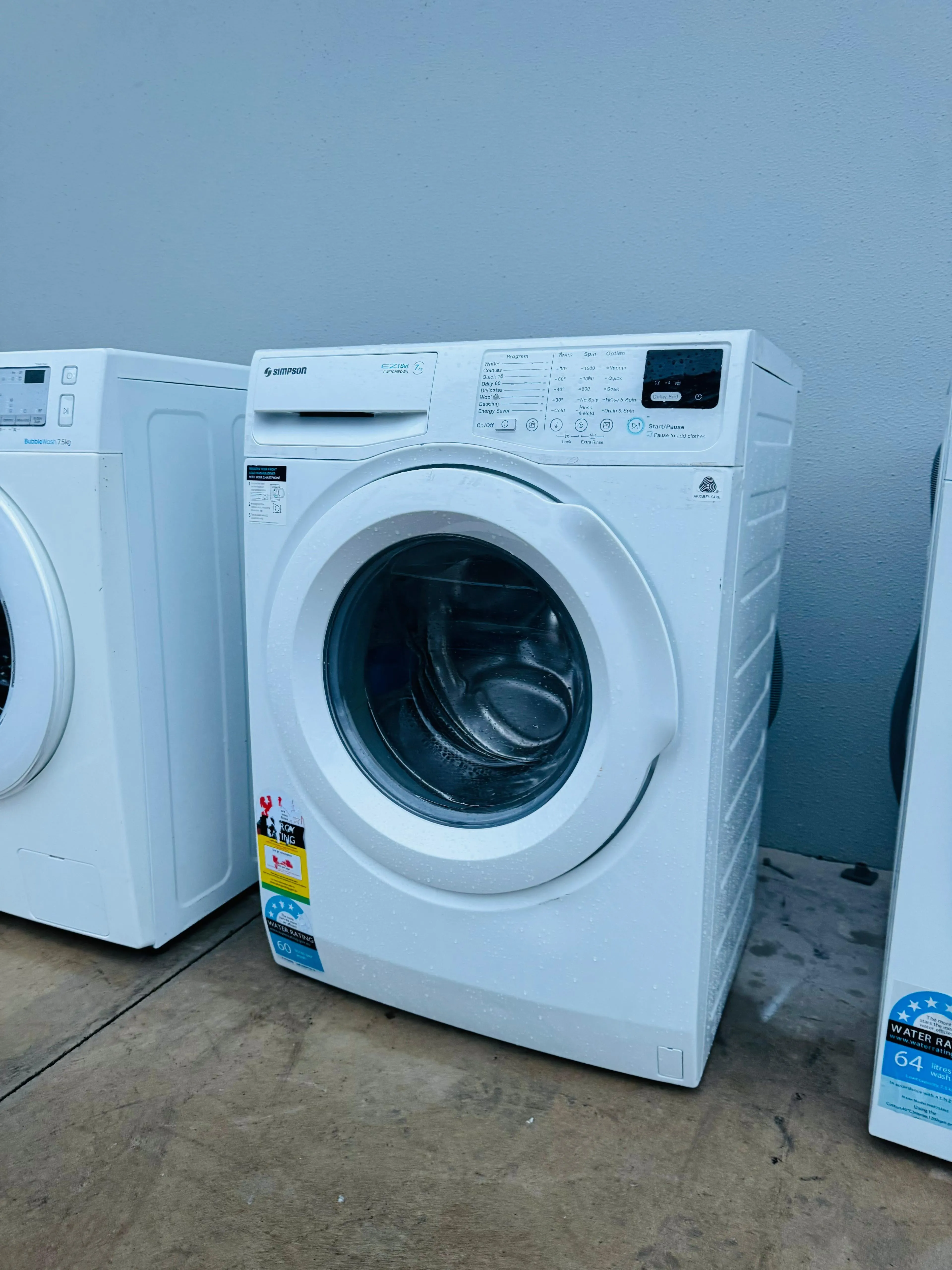 **SIMPSON 7KGS FRONT LOADER WASHING MACHINE**