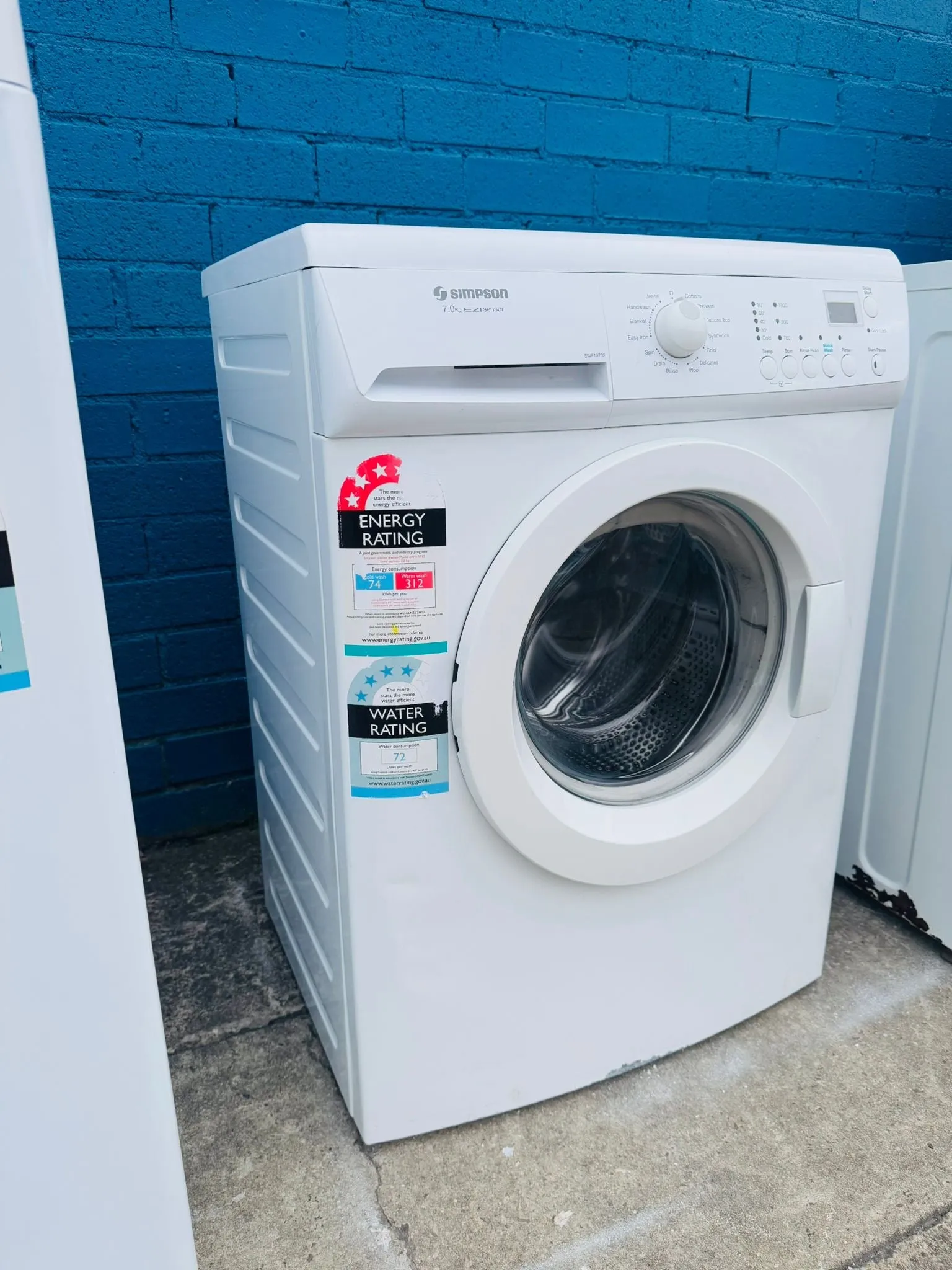 **SIMPSON 7KGS FRONT LOADER WASHING MACHINE**