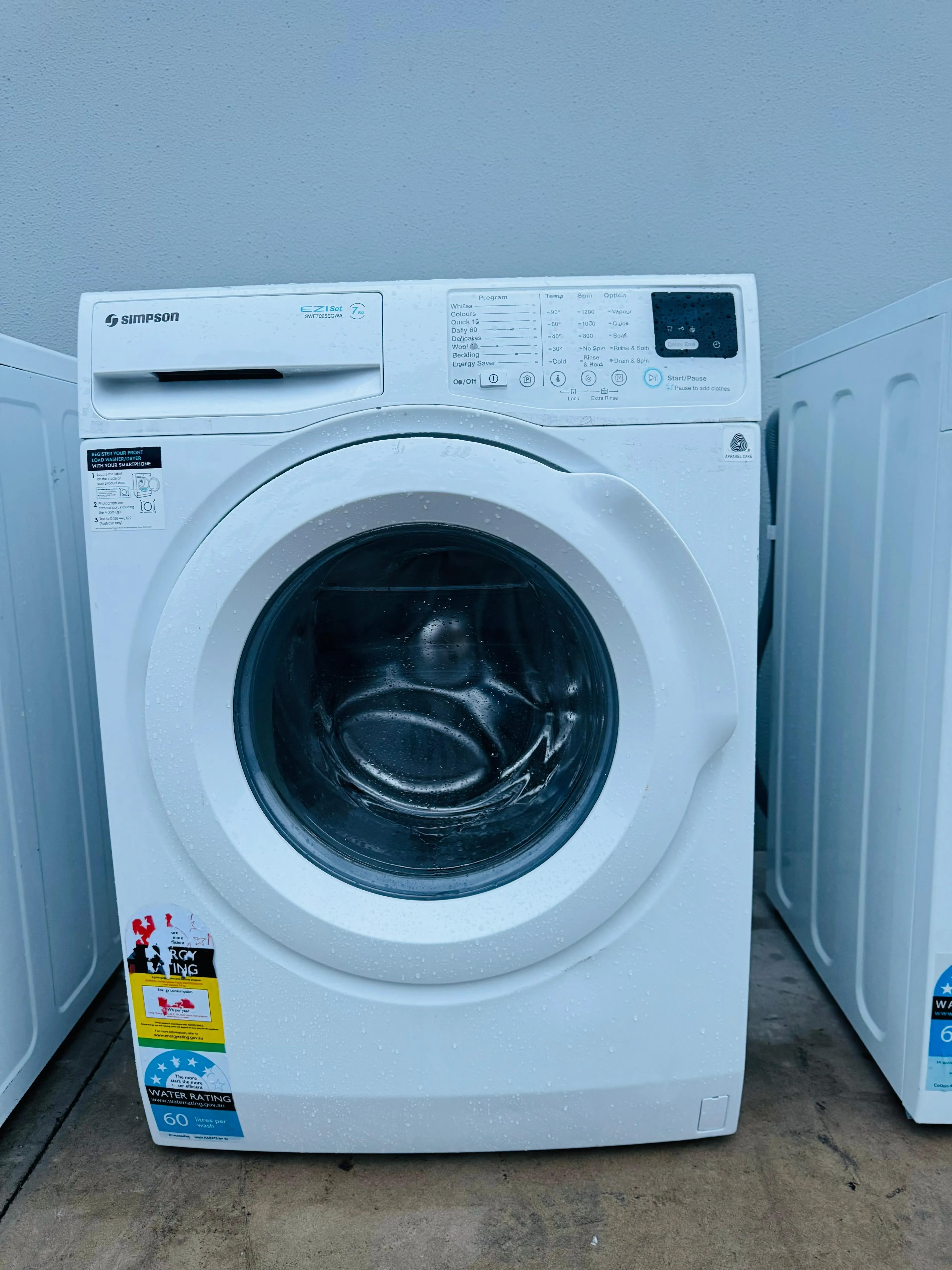**SIMPSON 7KGS FRONT LOADER WASHING MACHINE**