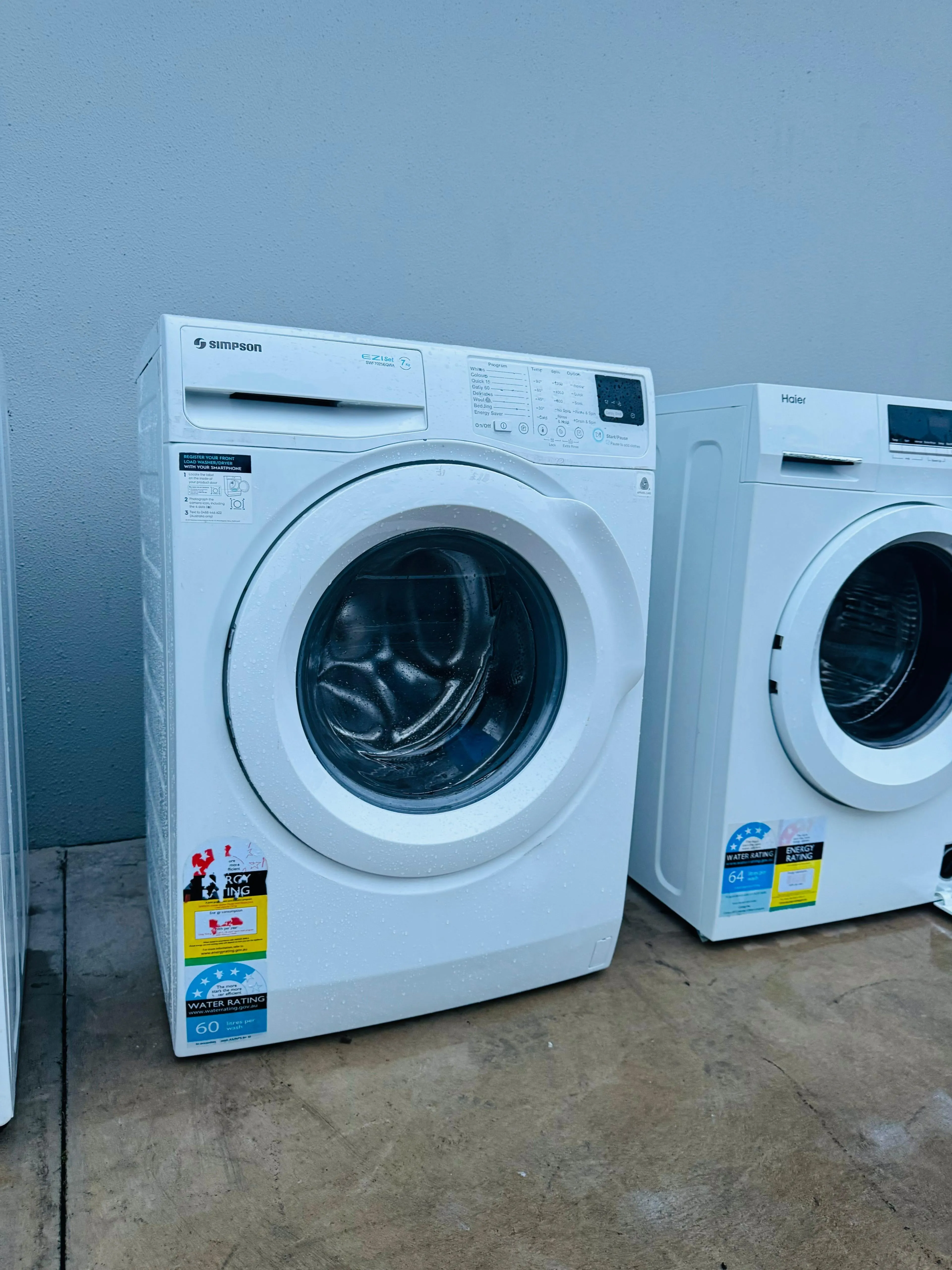 **SIMPSON 7KGS FRONT LOADER WASHING MACHINE**