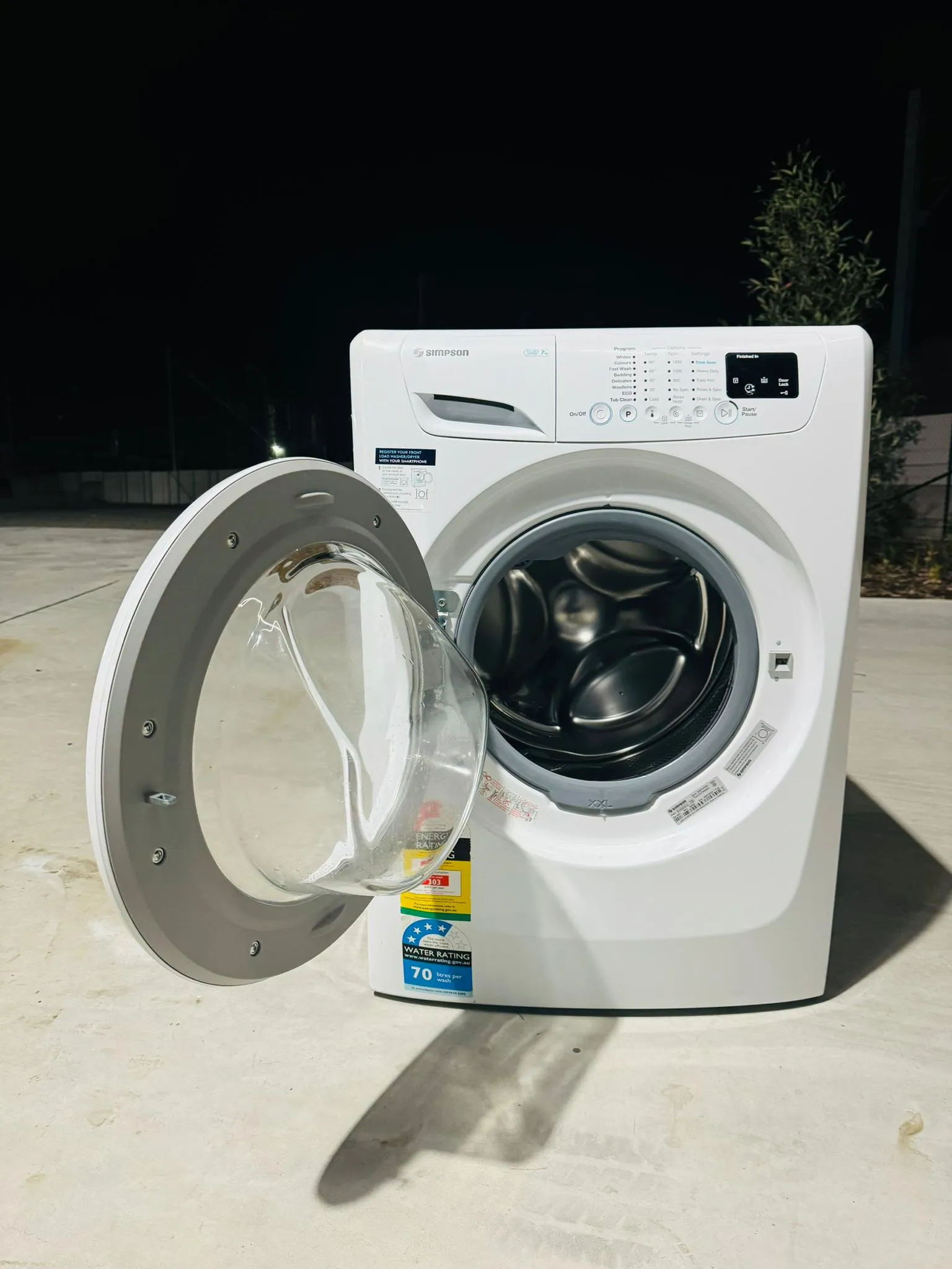 SIMPSON 7KGS  FRONT LOADER WASHINGMACHINE
