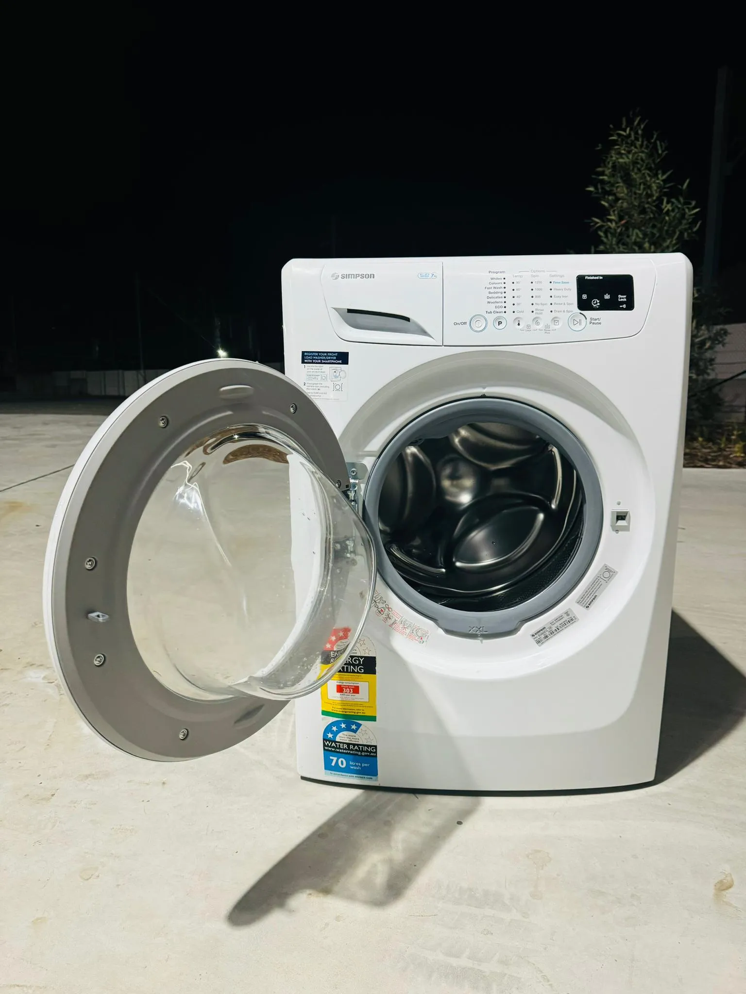 SIMPSON 7KGS  FRONT LOADER WASHINGMACHINE