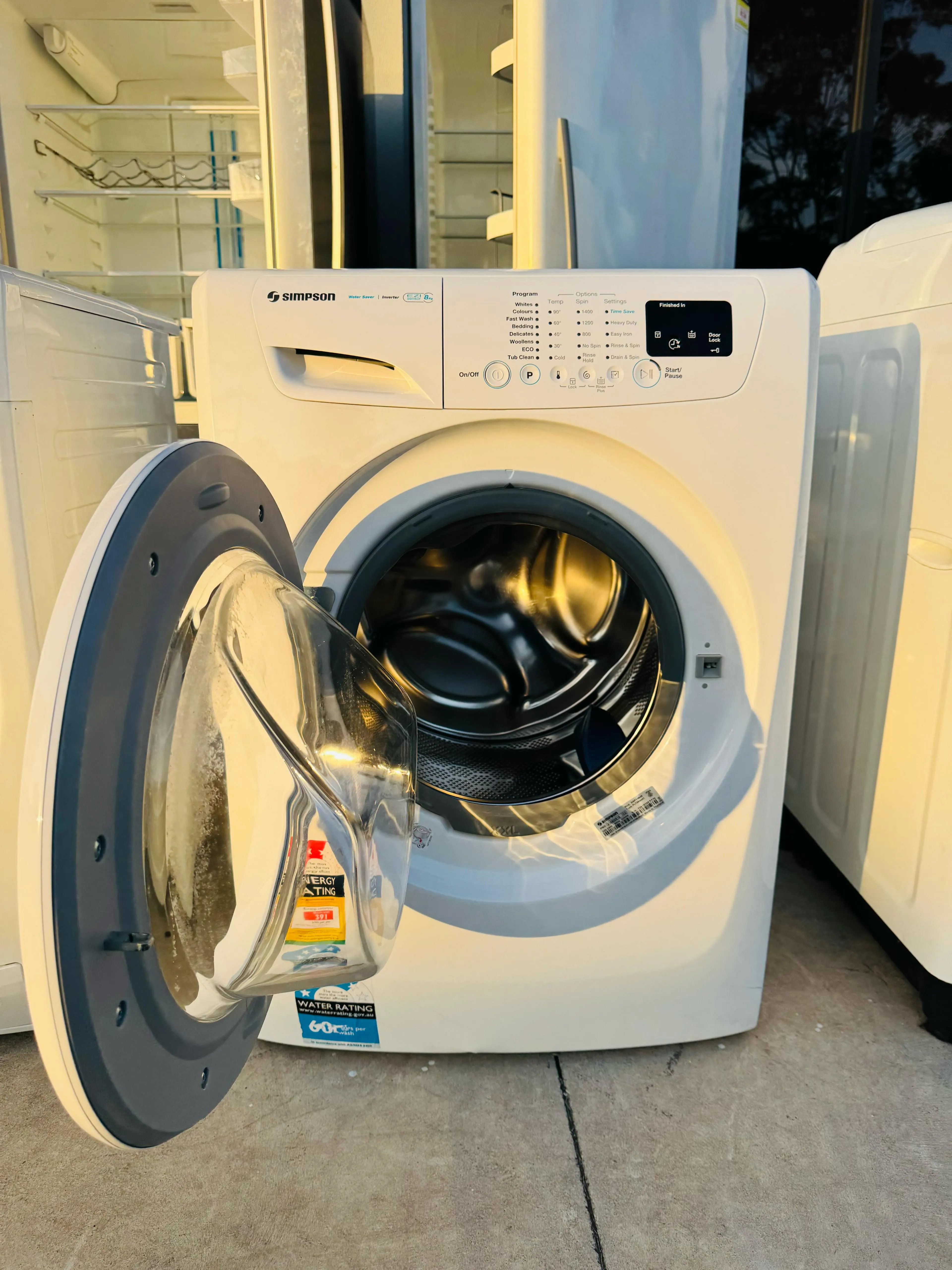 **SIMPSON 8KGS FRONT LOADER WASHING MACHINE** FREE DELIVERY