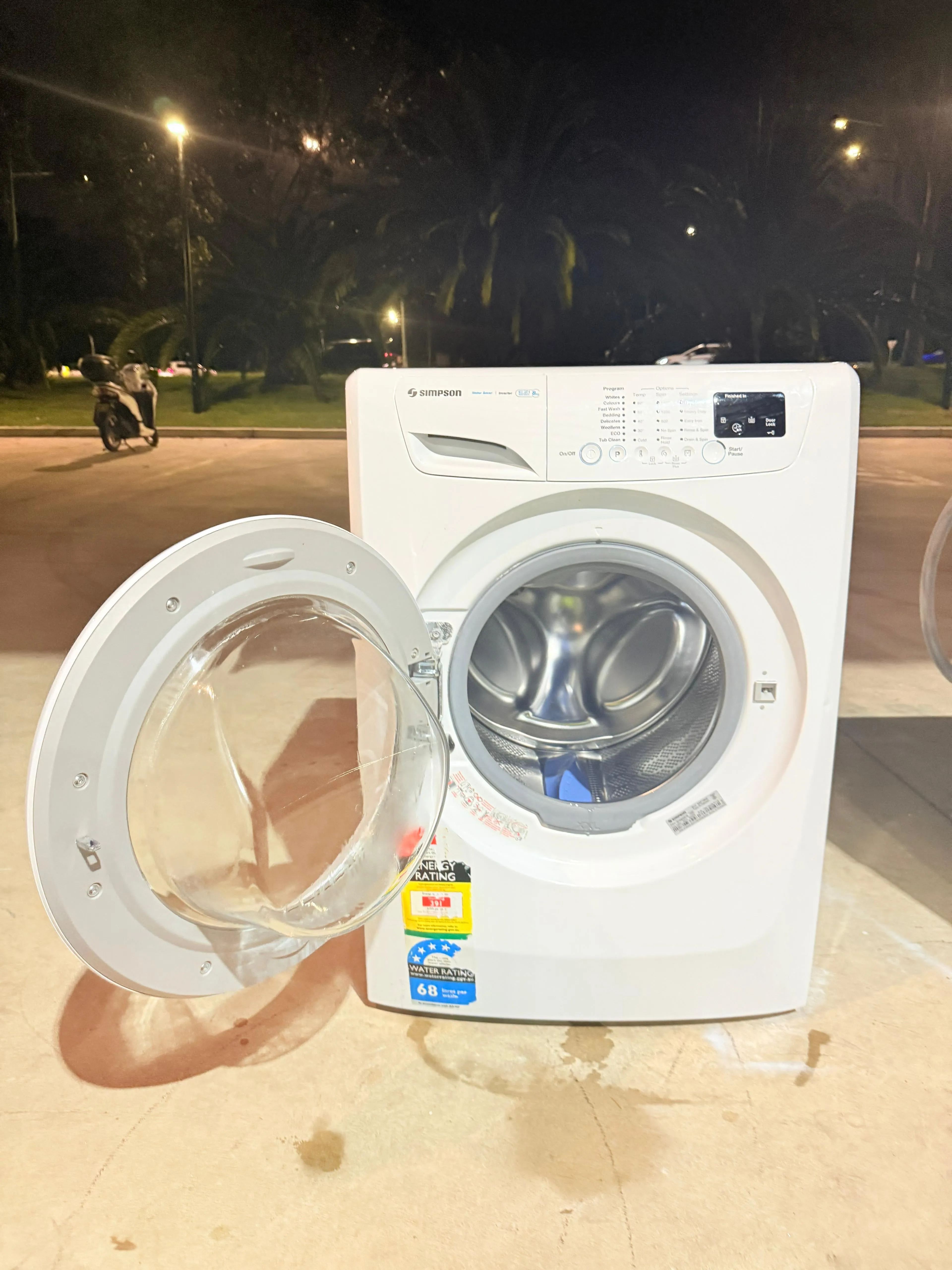 **SIMPSON 8KGS FRONT LOADER WASHING MACHINE**
