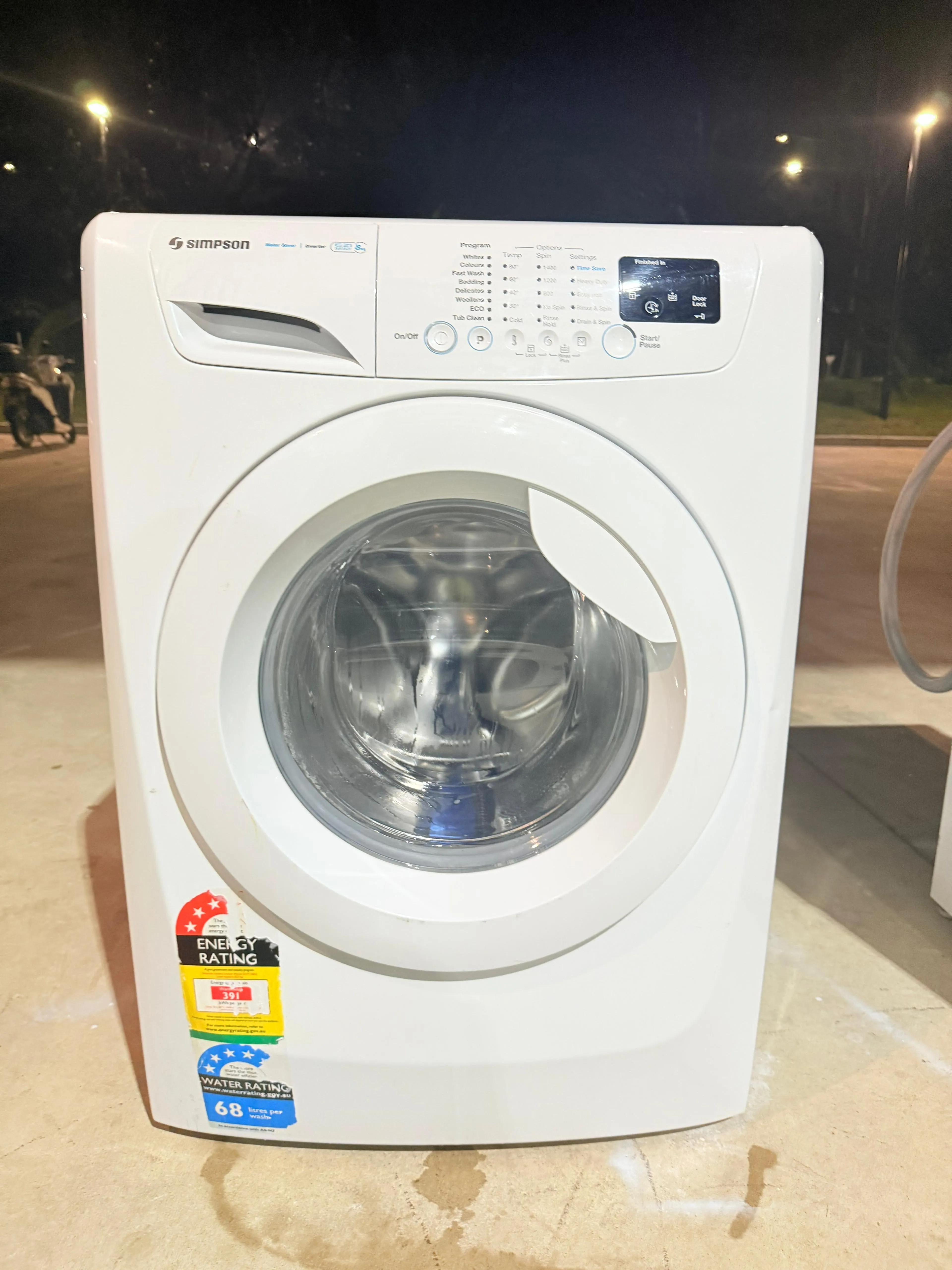 **SIMPSON 8KGS FRONT LOADER WASHING MACHINE**