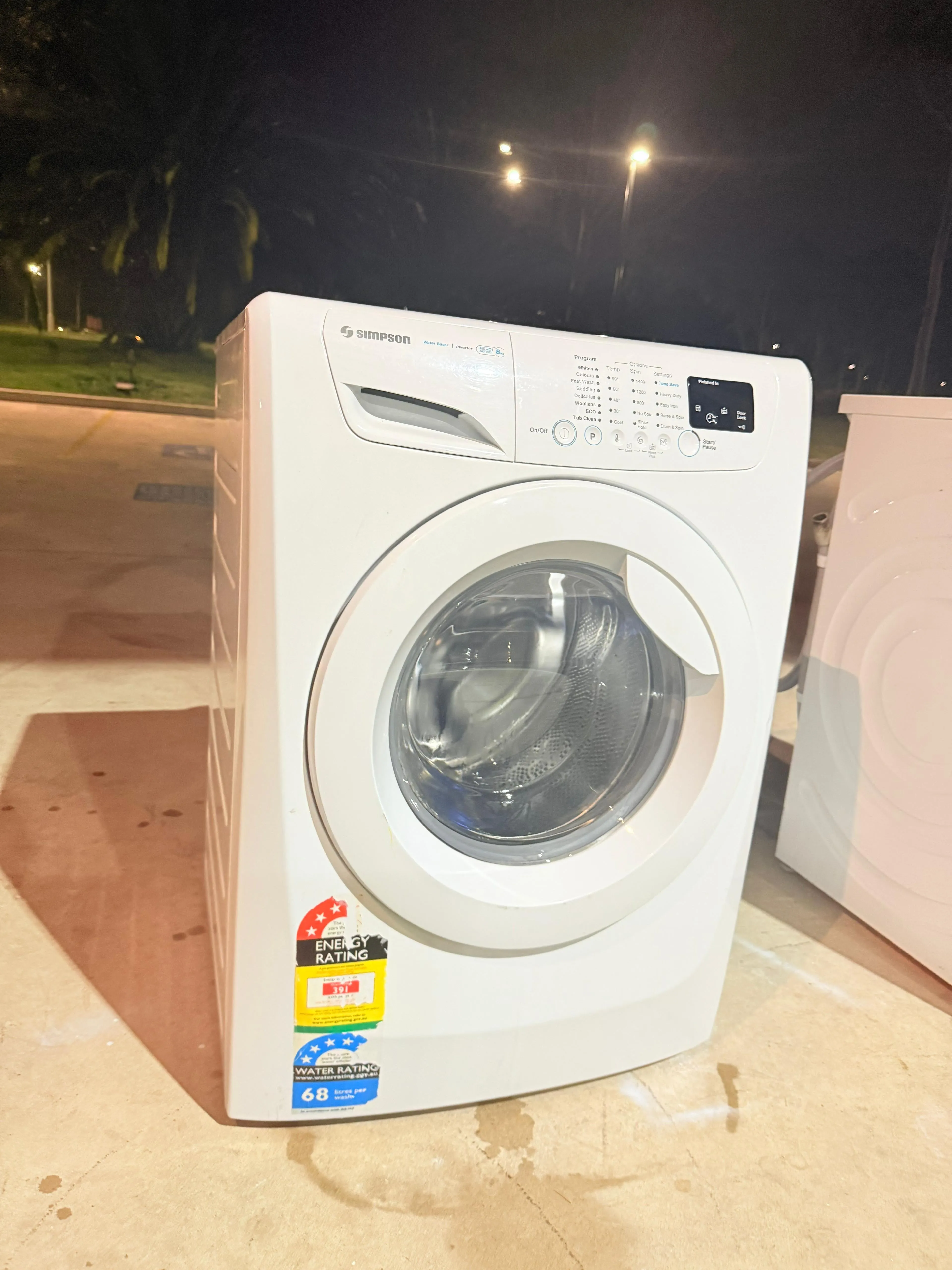 **SIMPSON 8KGS FRONT LOADER WASHING MACHINE**
