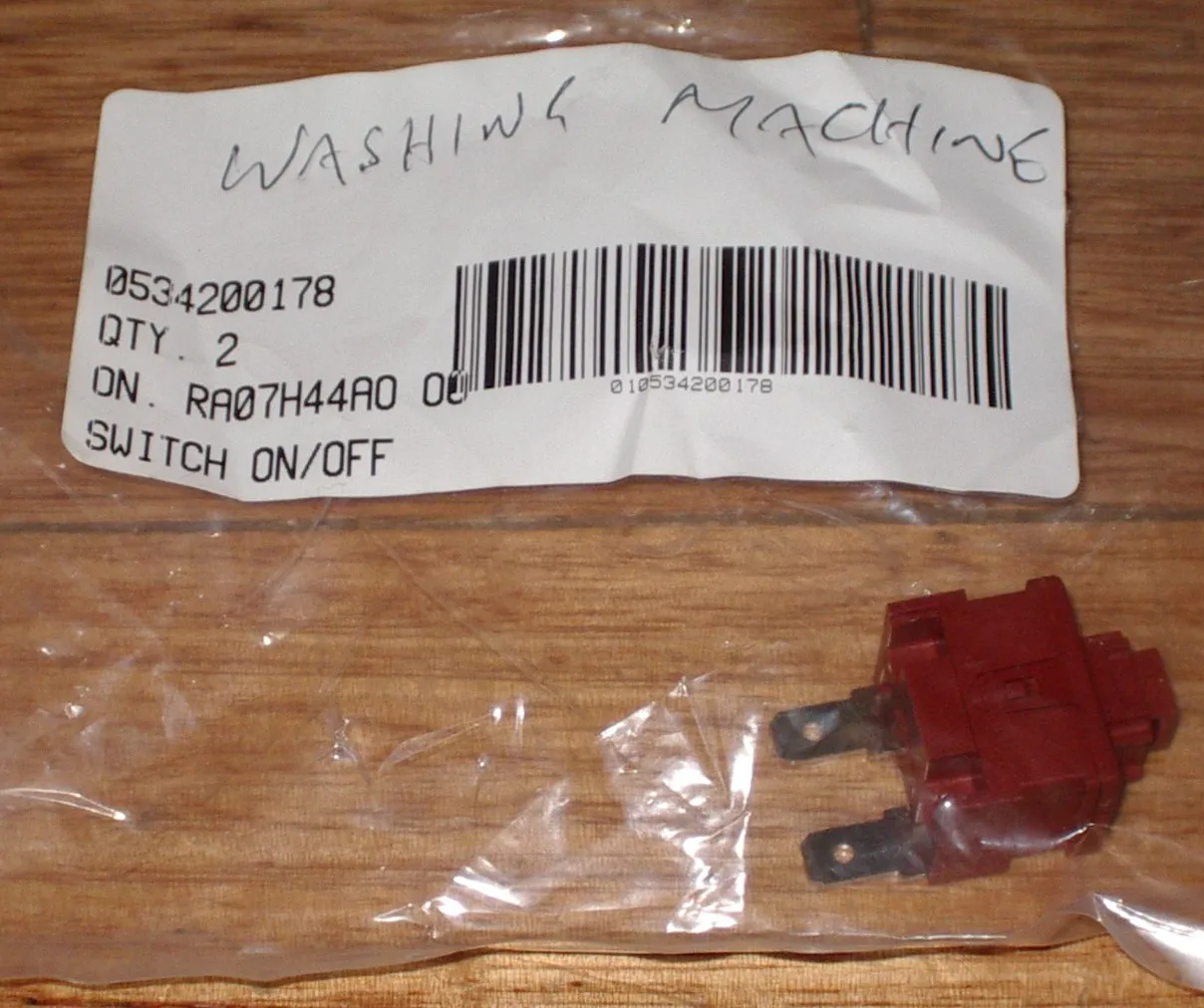 Simpson, Westinghouse Eziset Electronic Model Mains On-Off Switch # 0534200178