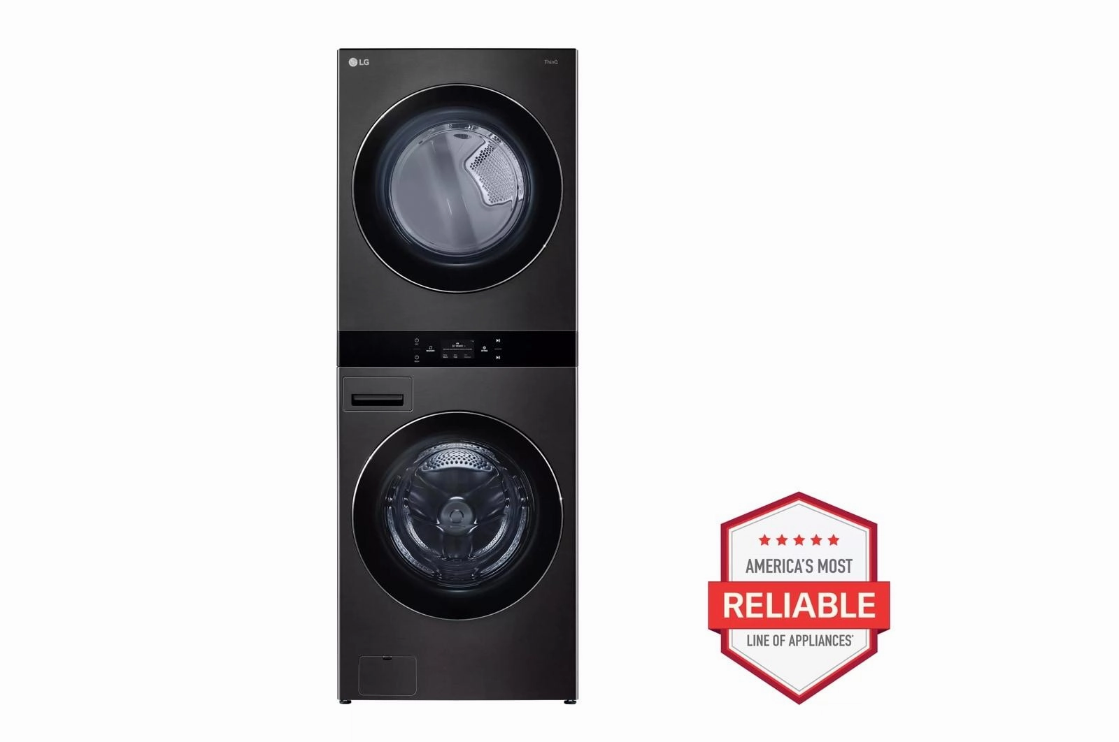 Single Unit Front Load LG WashTower(TM) with Center Control(R) 5.0 cu.ft. Washer & 7.4 cu.ft. Gas Dryer - (WKGX301HBA)