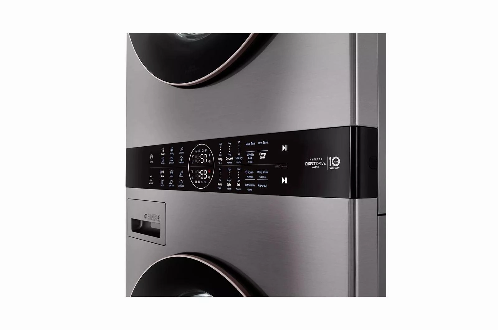Single Unit Front Load LG WashTower(TM) with Center Control(TM) 4.5 cu. ft. Washer and 7.4 cu. ft. Electric Dryer - (WKE100HVA)