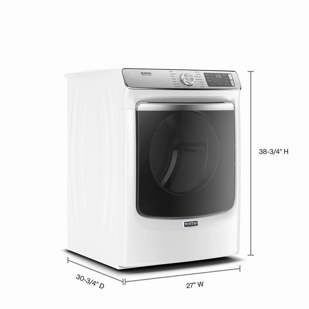 Smart Front Load Electric Dryer with Extra Power and Advanced Moisture Sensing Plus - 7.3 cu. ft. - (MED8630HW)